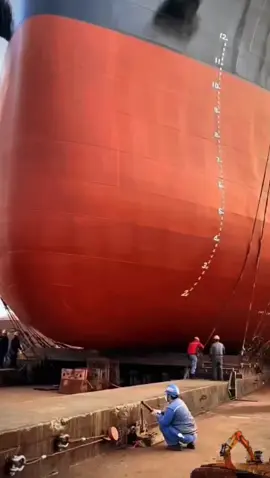 Unbelievable Ship Launch #foryou #ship #newbrend #launch #epic #vessel #beaching #construction #excavator #operator_excavator 
