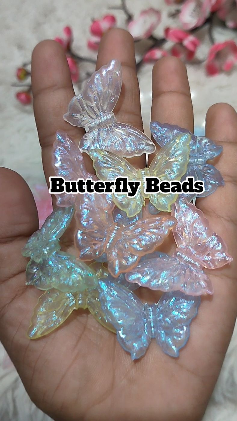 Butterfly Beads, 5 & 10pcs per pack. #beads #diyjewelrymaking #beadsjewelrymaking #handmadejewelry #jewelrymaking #beadsjewelry 