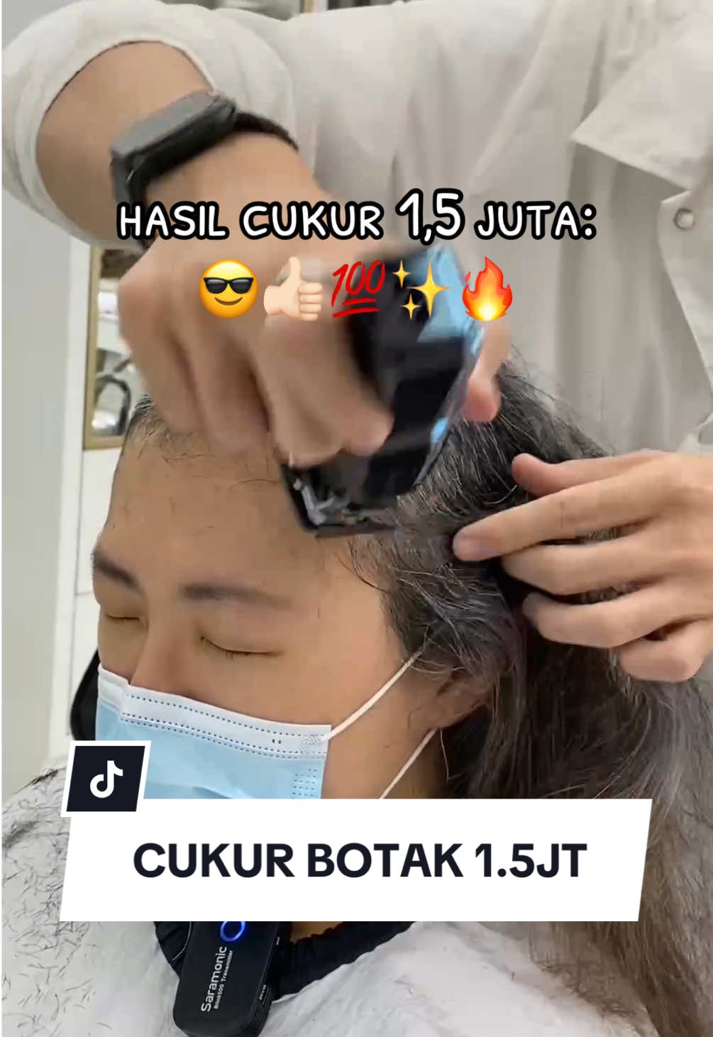🧑🏻‍🦲+👩🏻‍🦲+👶🏻 = potong rambut botak termahal di Indonesia  #heyheyitsrey #hairtok #GayaDiTiktok  
