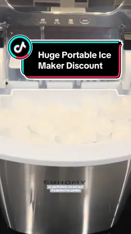 Great deal right now on the trending Euhomy countertop ice maker! Use the code EUHO10 and get 10% off! #portableicemaker #icemakermachine #countertopicemaker #icemaker 