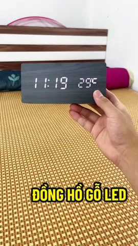 Đồng hồ để bàn đẹp, xem nhiệt độ phòng, trang trí bàn làm việc #hoangthugiann21 #dongholed #donghodeban