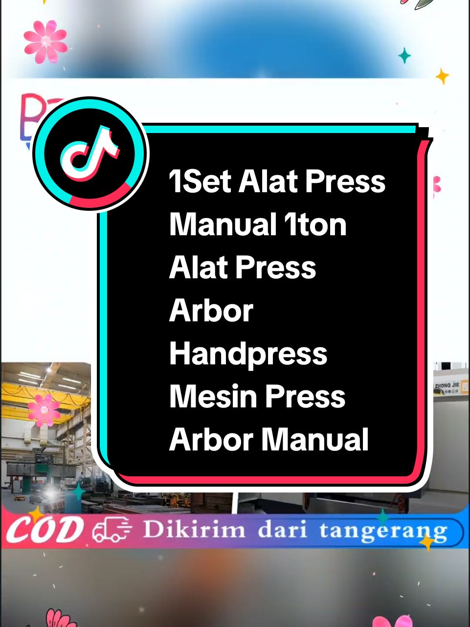 1Set Alat Press Manual 1ton Alat Press Arbor Handpress Mesin Press Arbor Manual #hargapromo #fypviral #fyp # 