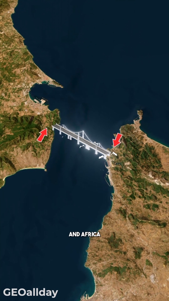 Why Building A Bridge Here Is Impossible? 🌉 🤔 #geography #map #mapping #build #megabuild #bridge #canal #learn #learning #reel #constructions #usa 