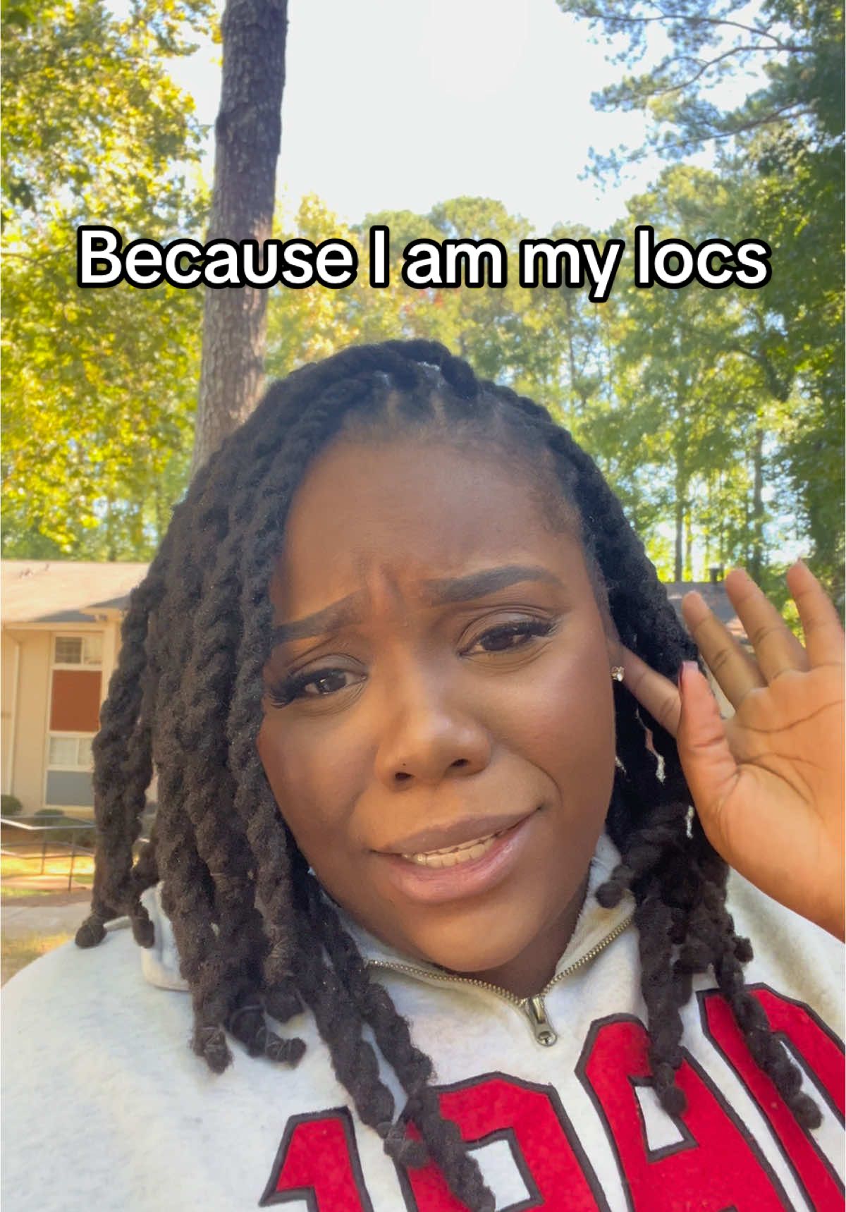 I love ya girl but I am indeed my hair AND my skin #locs #locsoftiktok #retwistandstyle #womenwithlocs #girlswithlocs #fyp #makeup #makeuptherapy  
