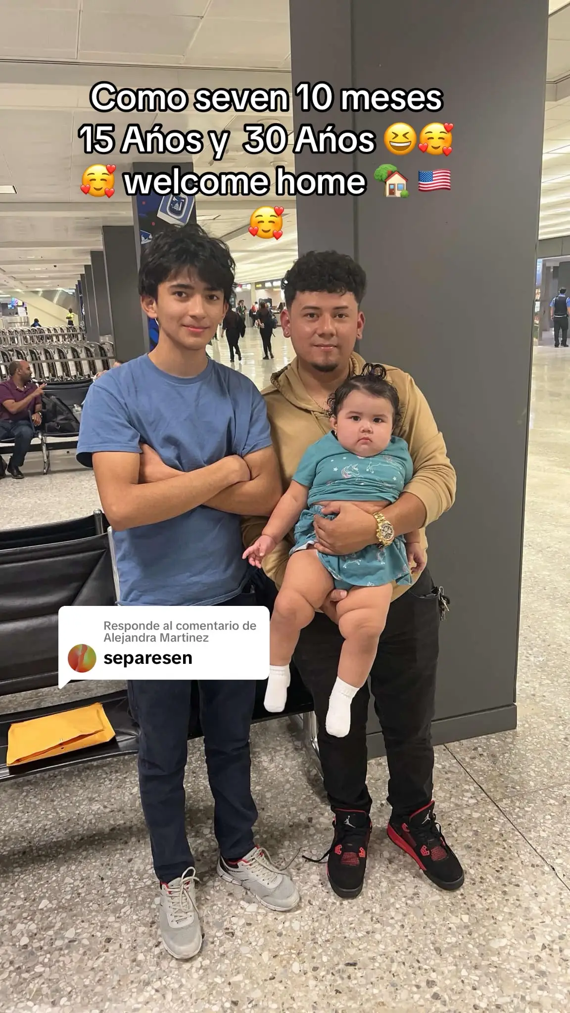 Respuesta a @Alejandra Martinez 🇺🇸🥹🥰😍 gracias A Dios llego bien el sobrino 🥹🇺🇸😍