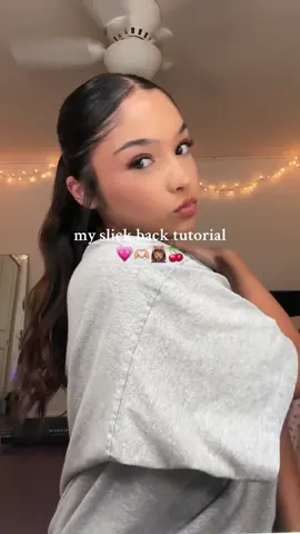 MY FAMOUS SLICK BACK TUTORIAL 😚🫶🏼💗 this has been so requested! Chec out my “tutorials” playlist for more slick back looks #hairtok #slickback #ponytailtutorial #ponytail #tutorial #requested #fyp #fypシ 