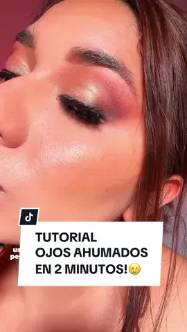 OJOS AHUMADOS EN 2 MINUTOS!   #makeup #maquillajetutorial #maquillaje #nightmakeup #smokeyeye 