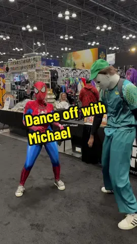 Dance off with Michael who won? 😫 #foryou #fyp #viral #nycc #javitscenter 