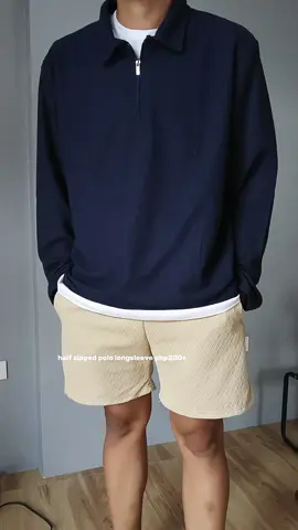 inspi half zipped polo longsleeve  php200+ free shipping  available in 3 colors  check out now #fyp #foryou #fypage #foryoupage #inspi #longsleeve #pololongsleeve #halfzipsweatshirt #outfit #outfitideas #budolfinds #yellowbasket 