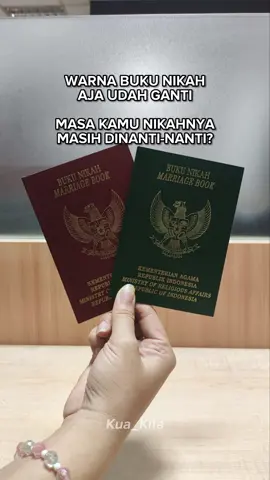 Hi Teman KUA! Kamu udah tau belum? Mulai Oktober 2024 buku nikah udah ganti warna loh jadi hijau-hijau. - #kua #kuakita #bukunikah #nikah #menikah #pernikahan #fyp #fypシ゚ #foryoupage #foryourpage #foryou #fypage 
