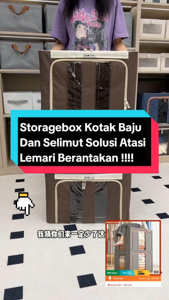 Membalas @user4668094303933  Storage box kotak penyimpanan baju selimut #storagebox #storageboxmurah #kotakpenyimpanan 