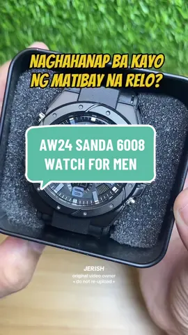 Hanap mo ba ay matibay na relo na pwede pang araw araw? baka magustuhan mo itong SANDA 6008 Watch for Men⌚️⏱️. #relo #watch #watchrecommendation #menswatch #sandawatch #giftideas 