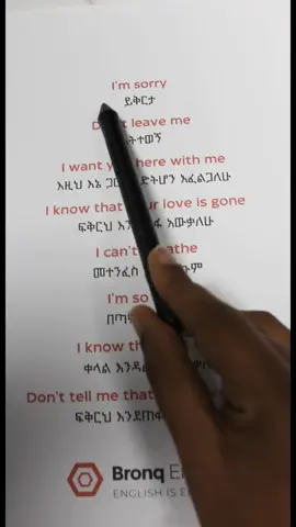 English Song Lyrics | በትርጉም 📖 #learnenglish #englishlearning #english #viraltiktok #LearnOnTikTok #LearnOnTikTok #foryou #vocabulary #የእናንተገፅ #fyp #ethiopian_tik_tok🇪🇹🇪🇹🇪🇹 #eritreantiktok🇪🇷🇪🇷habesha #ethiopian_tik_tok #viral #foryoupage #language #grammar #ethiopia #habeshatiktok #prank 