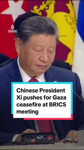 #Chinese President #XiJinping has called for a ceasefire in Gaza to “stop the killing” as soon as possible, while he addressed leaders during the three-day #BRICS summit in #Russia. #news #breakingnews #china 