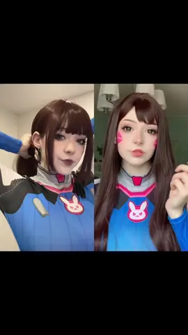 #duet with @Aya  same cosplay, 1 year difference #dva #dvacosplay #overwatch 