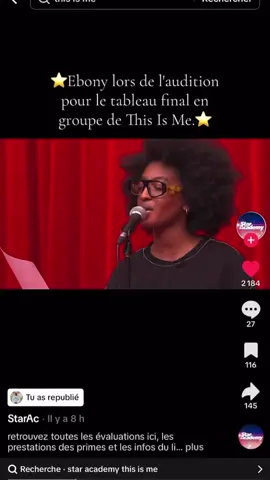 EBONY UNE STAR #staracademy #staracademy2024 #thisismetrying 