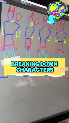 Studying animation art by breaking down characters into simple shapes! It’s a fundamental part of improving my animation skills.  #animations #AnimationArt #IndieAnimation #ArtDiary #characterdesign 
