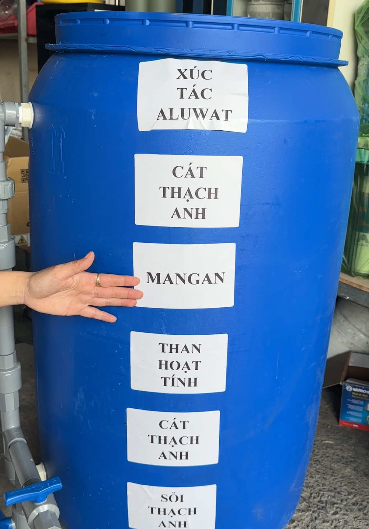 Trả lời @Đinh vinh Các lớp vật liệu lọc cho bồn lọc chế #locnuocdinhnhan 