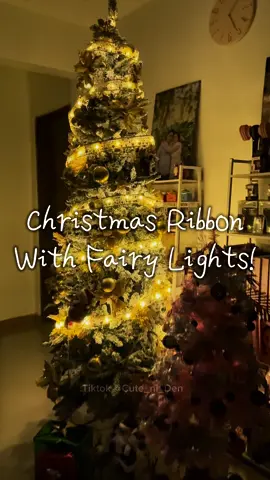 not your ordinary Christmas Ribbon! This one comes with Fairy Lights! oh di ba? Bongga! Lalong gumanda yung Christmas Tree Namin. 🎄 #ChristmasRibbonFairyLights #FairyLights 