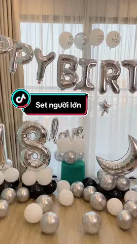 Set sinh nhật cho người lớn vừa đẹp lại vừa có giá cả hợp lý🥰🥰 #habidecor #bongbay #setsinhnhat #settrangtrisinhnhat #18tuoi #trangtrisinhnhat #xuhuong #fyp #bongbaysinhnhat 