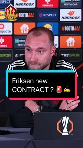Christian Eriksen speaks about the possibility of a new contract at #mufc ! ✍️🚨 #eriksen #europaleague 