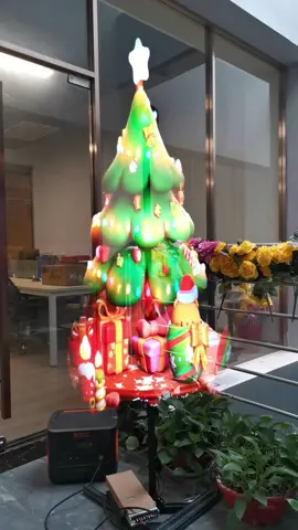 Christmas Tree #3d #ledfan #leddisplay #holographic #christmastree #advertising #fyp