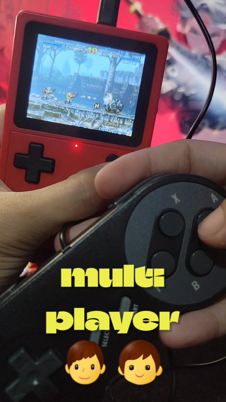 Mini Handheld Console with Multiplayer Mode! 😱 GB300 #gamer #game #retro #retrogaming  #GamingOnTikTok #gaming 