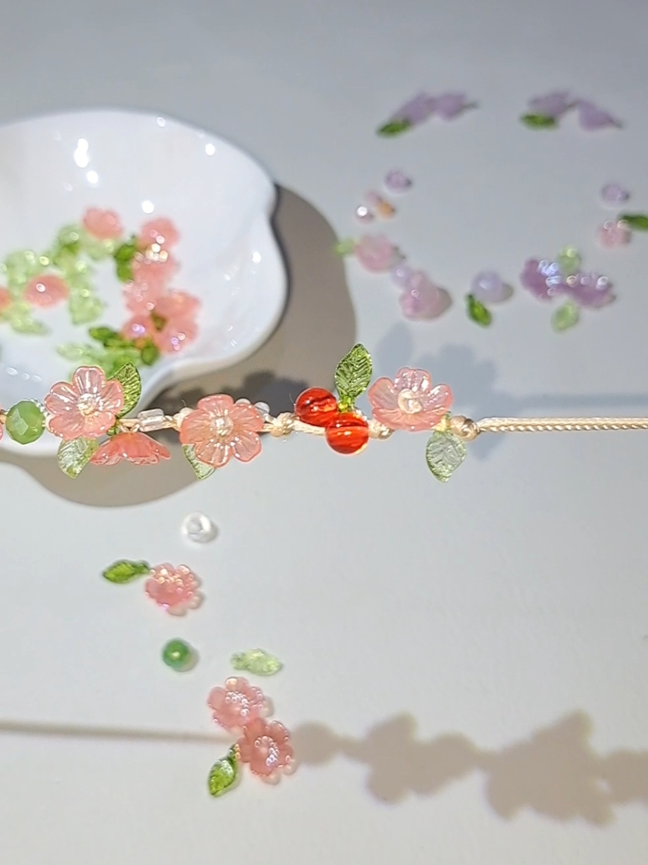 Cherry Blossom 🌸🍒🌸 #beads #bracelet 