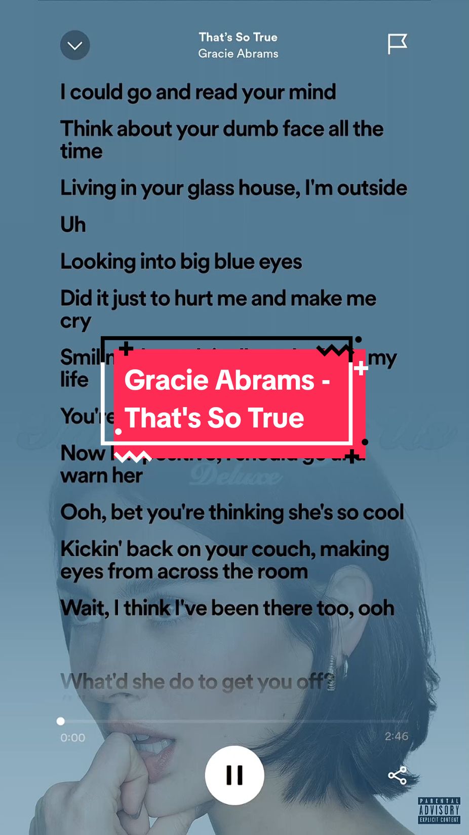 Gracie Abrams - That's So True | #gracie #gracieabrams #thatssotrue #gracieabramsthatssotrue #thatssotruegracieabrams #thesecretofus #thesecretofusdeluxe #fyp #fypジviral #fypage #fyppppppppppppppppppppppp #fypp #lyric #lyrics #musicvibe #musicvibes 