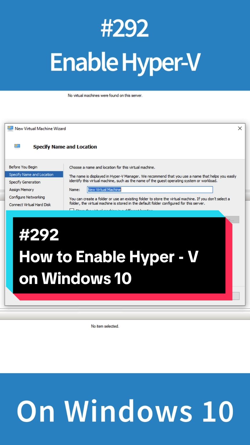 Part 292 How to Enable Hyper - V on Windows 10 and install an Virtual Machine  #suamaytinh #hyperv 