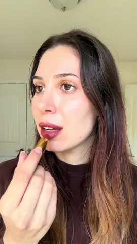 Please bury me with this lipstick   @lexreb thank you for the inspo #beauty #BeautyTok #sensitiveskin #fallmakeup #makeup #lipstick  Products @revlon rum raisin  @elfcosmetics mauve aside lip liner 