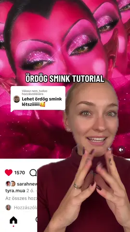 Válasz @nem_tudoo részére ÖRDÖG SMINK TUT😈 Hogy tetszik?😁 Nagyon piros, nagyon szexi és hosszú idő is volt megcsinálni, de a végeredményt IMÁDOM.🤩 Smink inspo: @tyra.mua ✮ 😍 PR termékek: @Kaleidos Makeup @YSL Beauty @ArdellBeauty @NYX Professional Makeup  #ördögsmink #ördög #ördögi #arcfesték #halloweensmink #halloweenmakeup #devilmakeup #magyarsminkes #sminktutorial #sminktips #ördögszarv #hogyancsináld #lépésrőllépésre #extrasmink 