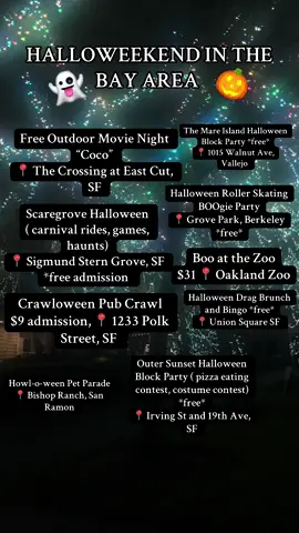 What do you have planned for this weekend?  #bayarea #sf #freeactivities #thingstodo #freethingstodo #sanfrancisco #halloween #halloweekend #kidfriendly 