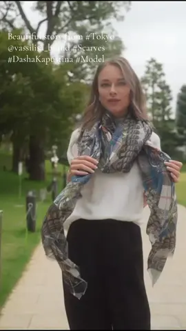 Beautiful story from #Tokyo  #VassilisaScarves #model #DashaKapustina 