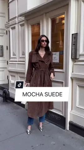 The trench coat of our dreams 🤎🧥 @Christina in the @Ducie Corrin Suede Coat  #revolve #suede #suedejacket #trench #trenchcoat #jacket #chocolatebrown #suedecoat #coat #browncoat #outfit #outfitinspo #OOTD #fashion #fallfashion 