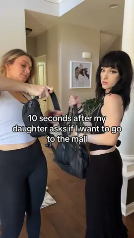 Time to put in work… at the mall 😂😂 #momlife #momanddaughter 