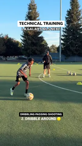 Technical Training Drill with @LA Galaxy Player  #Soccer #soccertraining #MLS #soccerskills #passing #shooting 