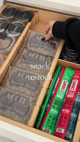 love a good restock with @Chomps ❤️ #chompspartner #asmr #snackrestock #organizedhome #organized #restock #satisfying #asmrsounds 