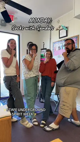 STAFF UNDERGROUND SPIRIT WEEK🤫  #undergroundspiritweek #teachersoftiktok #stafffun 