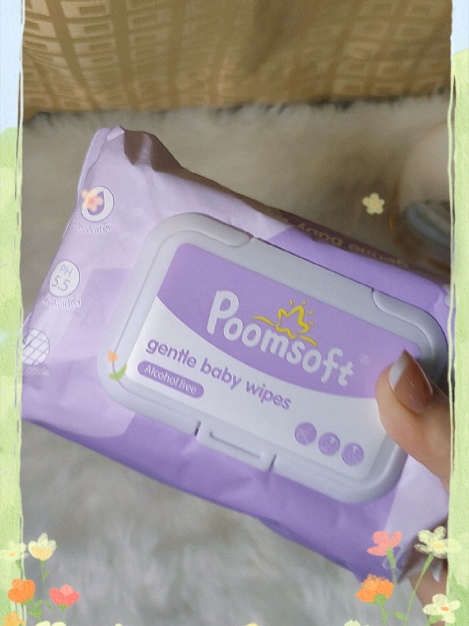 Poomsoft 5 Packs x 100 Pcs Purple Lavender Scented #poomsoft #poomsoftgentlebabywipes #poomsoftbabywipes 