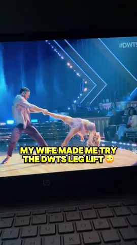 She’s the real athlete..  #dancingwiththestars #dwts #leglift #legliftchallenge @Dancing with the Stars #witneycarson #dance 