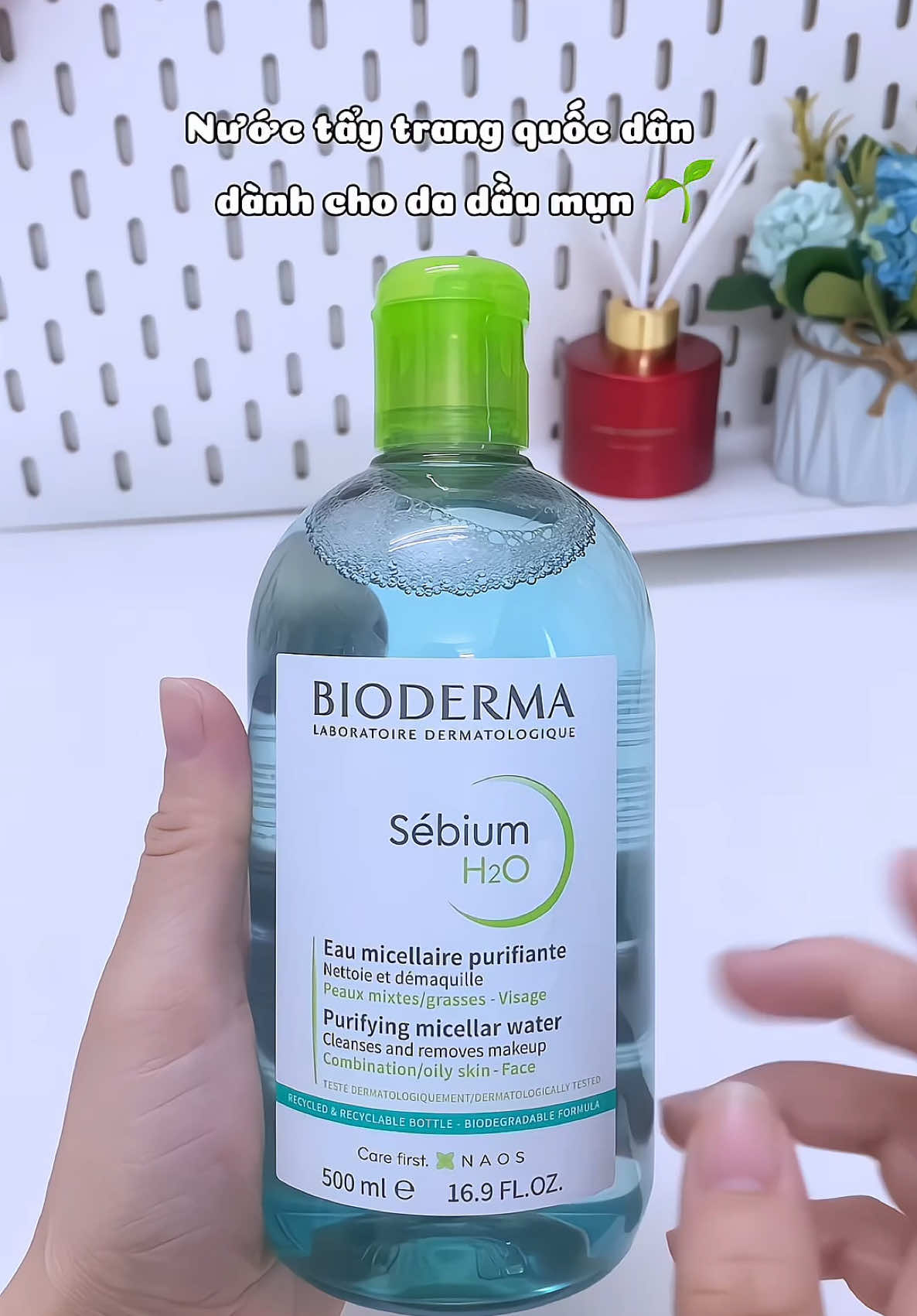Nước tẩy trang BIODERMA cho da dầu mụn🌱#taytrang #taytrangquocdan #taytrangbioderma #bioderma #skincare #sharethecare #xuhuong 