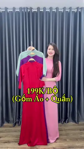199K - 1 BỘ (gồm áo và quần). Lên mã trơn tri ân 20/11 cho các chị đẹp nhà em Quỳnh đây ạ ❤️ số lượng tri ân có hạn các chị đặt sớm nhé ạ #aodaitron #aodaitruyenthong #aodainusinh #aodaitronnhieumau #aodai #aodaiquynhnguyen 