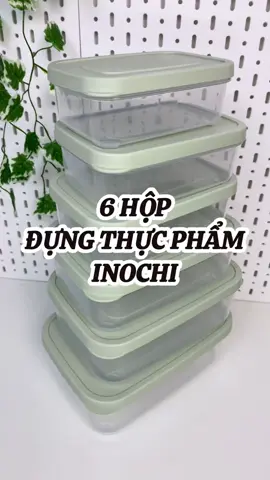 6 Hộp đựng thực phẩm hình chữ nhật Inochi chất liệu nhựa PP, lưu trữ thực phẩm tiện lợi #hopdungthucpham #inochi #saleluongve #shoputni 
