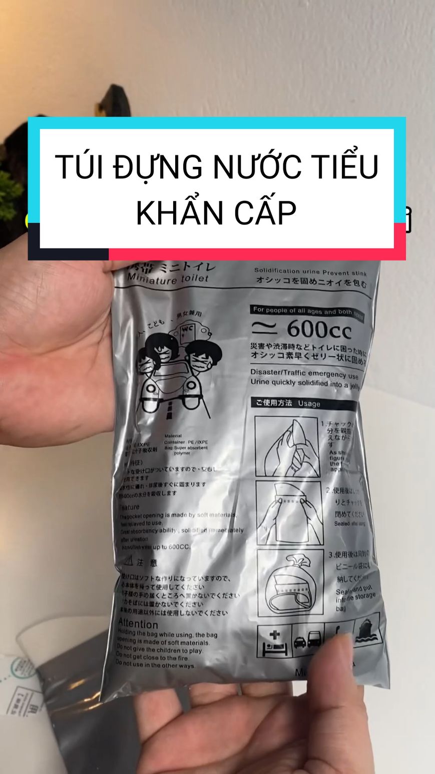 Túi Đựng Nước Tiểu Khẩn Cấp Trên Ô tô#dinoshop #dulichtiktok #dulich 