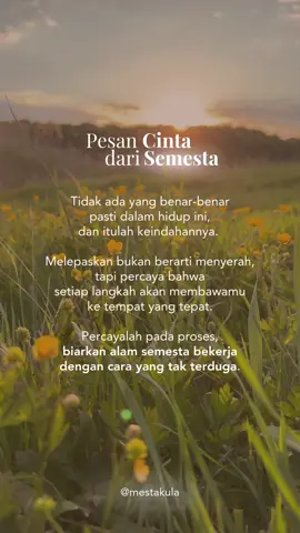 Bila pesan ini sampai padamu, maka artinya pesan ini memang untukmu, si hati yang sedang gundah💙 Mestakula ada sesi spesial untukmu. Gabung yuk, di acara “Harmoni Tubuh dan Pikiran”. Sebuah diskusi, sharing session, hingga praktik yoga & meditasi pada Sabtu, 26 Oktober 2024 di Auditorium RS Pondok Indah. Cek info lebih lanjutnya di sini bit.ly/mestakularspi🍀  #SemestaBersamamu #Mestakula #PesanCintadariSemesta @Manifest with Jovita | Coach🌻 & @sabigatari 