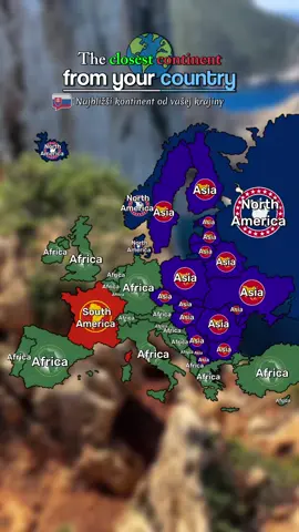 The closest continent from your country 🌍 #CapCut #geography #geographymap #europe #map #europemap #xbycza #countries #mappers #continents #world #asia #africa #northamerica #southamerica #portugalcountrybali #slovakmaps #slovakexe #slovakmapper #fy #fyp #foryo 