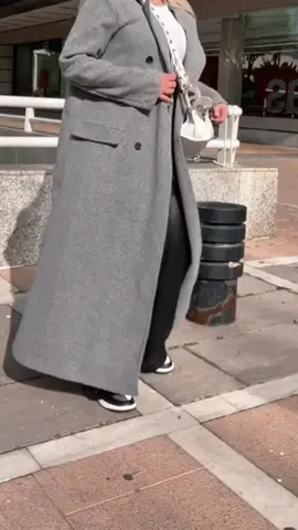 or Double Button Pocket Overcoat, Casual Long Sleeve Lapel Neckline Coat for Fall & Winter, Women's Clothing for Daily Wear Women's Solid Color Double Button Pocket Overcoat, 