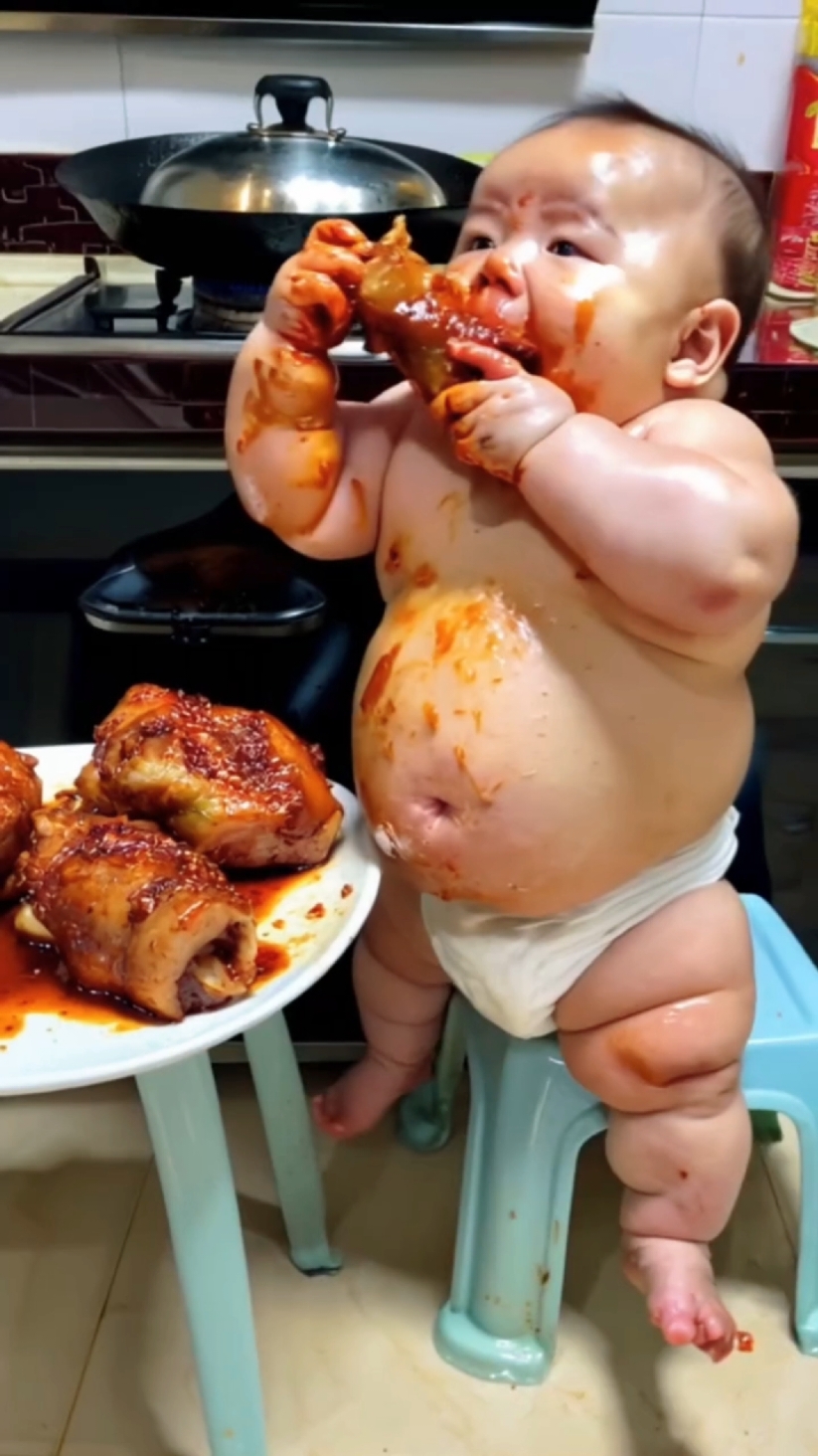 Hungry Baby Eating So Many Spicy Chicken In 1Minute#comedy #trending #shorts #viral #reels #ytshorts #tiktok #foryoupage #foryou #asmr 