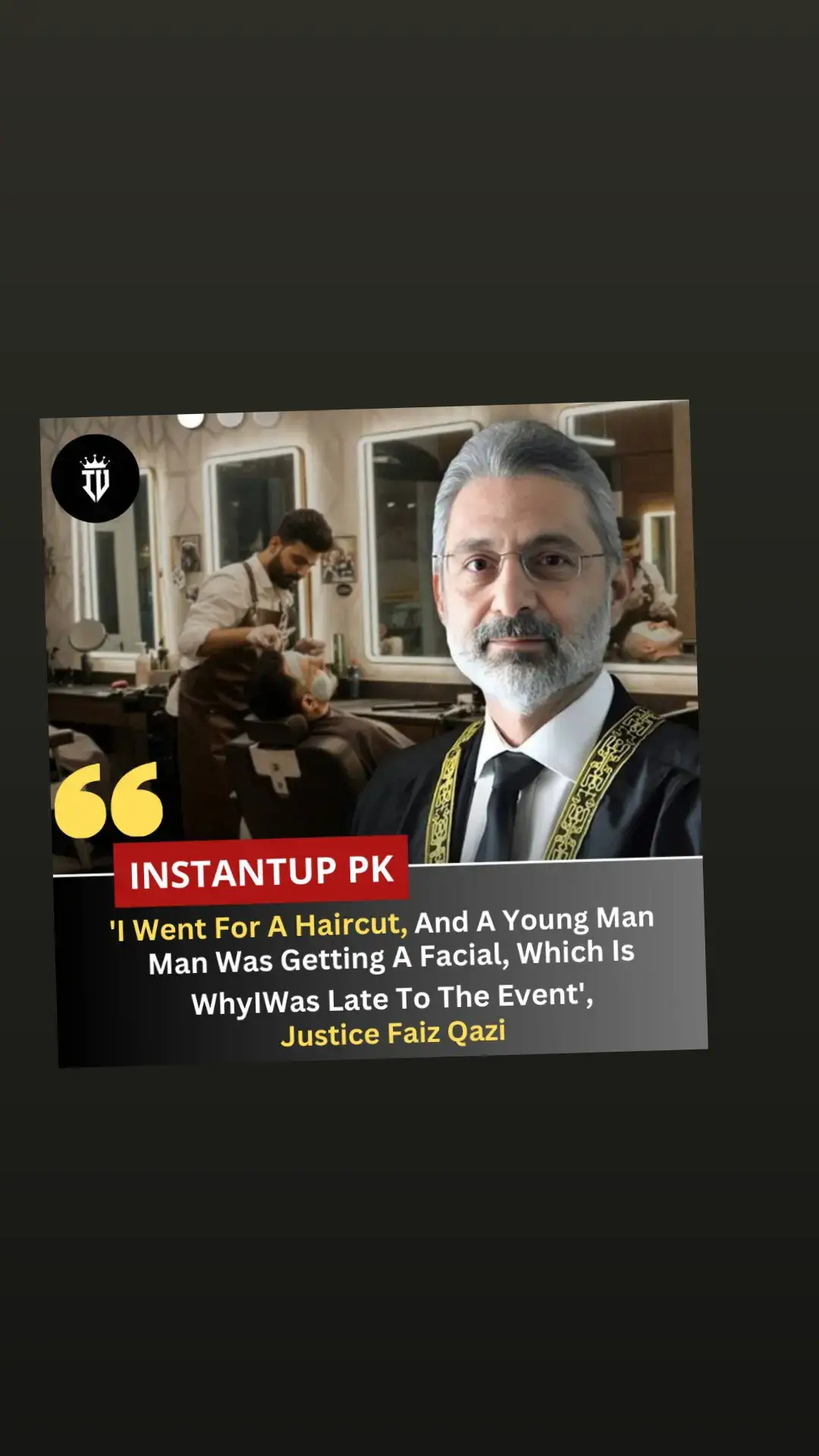Chief Justice Pakistan Qazi Faiz Isa addressed a ceremony last night where he also explained his late arrival. Chief Justice Qazi Faiz Issa said that I have a habit of arriving early in events, Justice Naeem Afghan said that at events. We will come after getting his hair cut. They said that when he went to get his hair cut, a young man was getting his facial done, which caused it to be delayed. #QaziFaezlsa #chiefjustice Justice #SupremeCourtofPakistan